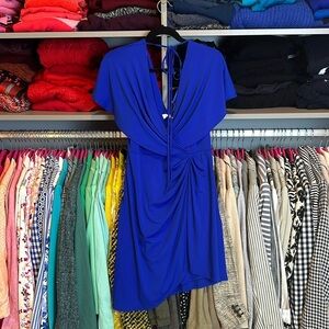 Cushnie royal blue asymmetrical hem dress size 2 NWOT